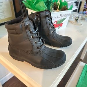 STQ Boy Duck Boots Kids Waterproof Snow Boots Insulated Winter Boots